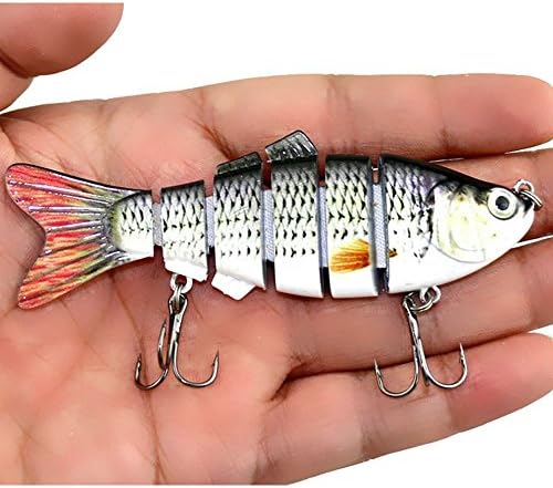 RSSZL Fishing Topwater Lures 10cm For 6 Segment Like Swimming As Life Fish Bionic Bait Hard Bait Bass Swimbait