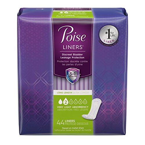 Poise Pantiliners, Extra Coverage, Value Pack, 44 pantiliners