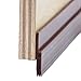 Strongman Tools | Door Draft Stopper Sweep for Exterior/Interior Doors, Weatherproofing Seal Strip Under Door Draft Blocker, Soundproofing Bottom Weather Stripping, Large, Brown | 1 Meter 2