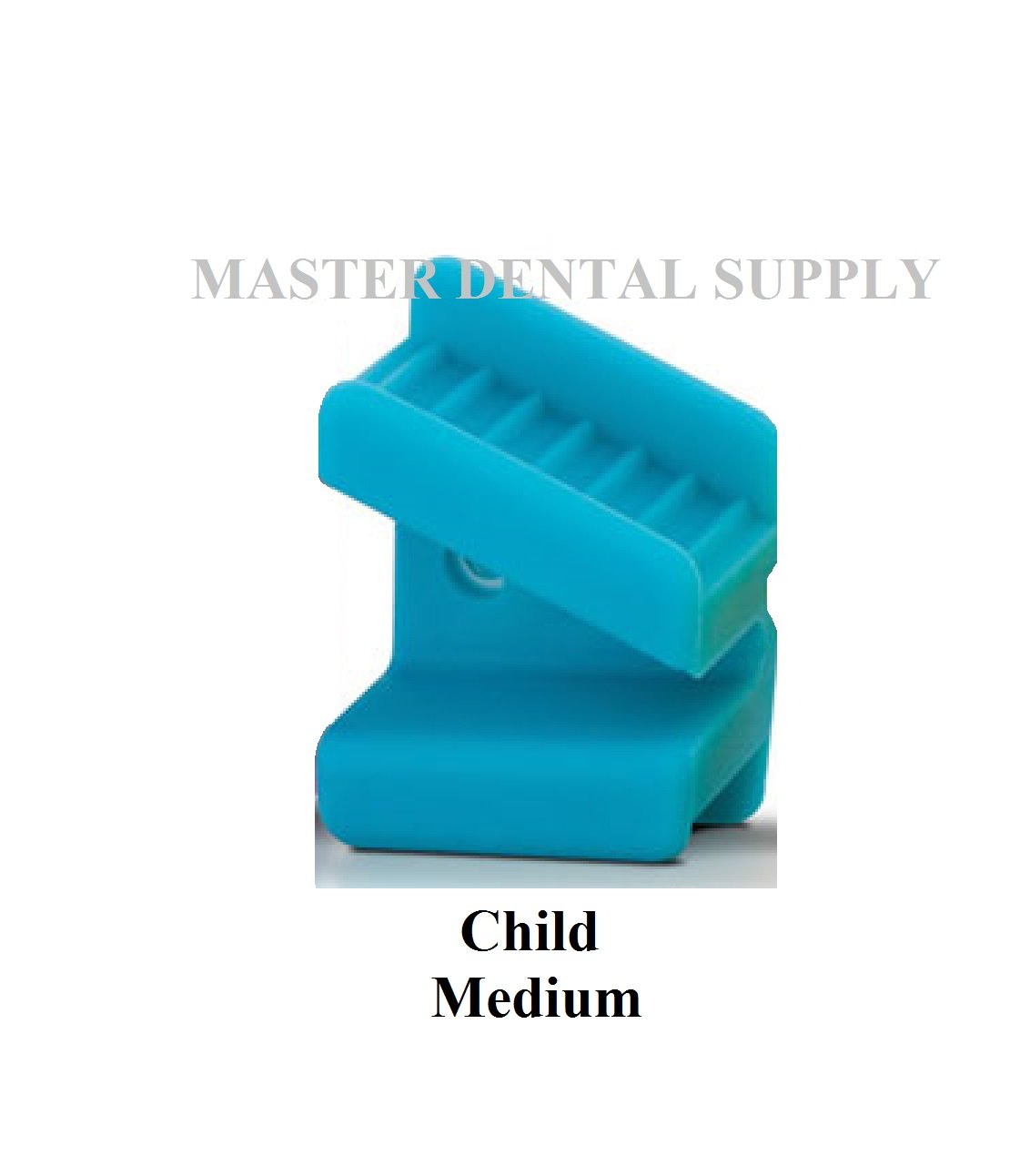 Dental Silicone Mouth Prop Bite Block 2 Pcs MEDIUM CHILD Turquoise Color Coded
