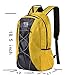 TIBAG 30L/35L Water Resistant Lightweight Packable Foldable Hiking Camping Daypack Backpack (25L, Yellow)