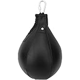 BORDSTRACT Boxing Speed Bag Kit, PU Punching Bag with Heavy-Duty Latex Bladder and Hanging Buckle, Speed Bag for Footwork, Head Movement, Reflex Training, MMA Sanda Durable Equipment
