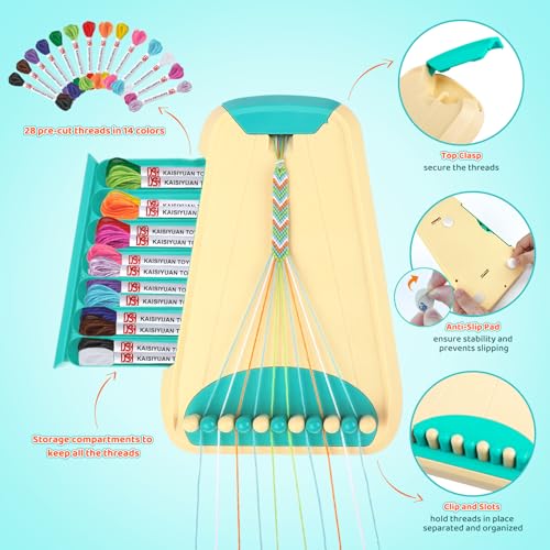 Hzitcigm Girl's Bracelet Kit 6 7 8 9 10 11 12 Years Brazilian Bracelets DIY Children's Jewellery Creative Gift for Birthday Christmas Easter