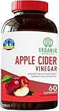 Organic Apple Cider Vinegar Capsules for Healthy Weight Loss & Diet | Pharmacist Approved 1250 mg | Cholesterol Support | by Organic Health