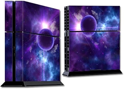 Skin Decal Vinyl Wrap for PS4 Sony Playstation Console (Skins only) / Purple Moon Galaxy
