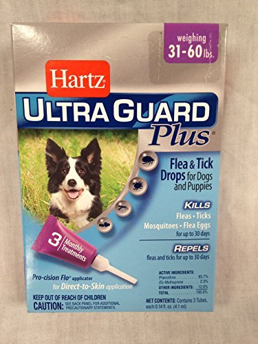Hartz Ultra Guard Plus Flea Drops 31-60 Lbs. Hartz Ultra Guard Plus Flea Drops 31-60 Lbs.