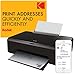 Kodak V65MEGA3ECO/37 Verite Wireless Color Photo Inkjet Printer with Scanner and Copier and XL Ink Bundle, Black