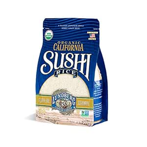 Lundberg Family Farms - Organic California Sushi Rice, Japanese-style Short Grain, Perfectly Sticky, Bulk Rice, Pantry Staple, Gluten-Free, Non-GMO, USDA Certified Organic, Vegan, Kosher (64 oz)