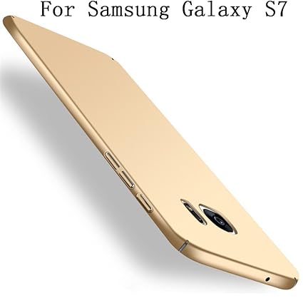 Galaxy S7 Hülle, Heyqie[SKIN TOUCH FEEL] Ultra-thin Metallic Texture Anti-fingerprint/skid/fade Protective PC Back Phone Cove