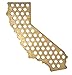 All 50 State Beer Cap Maps - California Beer Cap Map CA - Glossy Wood - Skyline Workshop