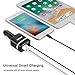 SIQIWO Car Charger,Quick Charge 4.8A/24W with 2.8ft Retractable Cable Compatible/Replacement for iPad iPhone Xs Max XR X 8 7 6 5S Plus iPod,2 USB Ports for Samsung Galaxy LG and More (Black)
