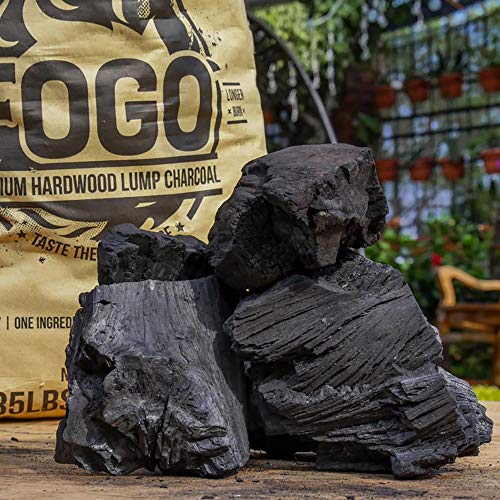 Fogo Premium Oak Restaurant All-Natural Hardwood Lump Charcoal for Grilling and Smoking, 35 Pounds