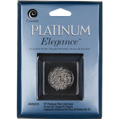 Cousin 18-inch jewelry basics platinum plate link chain