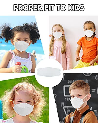 Kids KF94 Mask for Children, 20 Packs Individual Wrapped White Mask Kid Sized, Small Soft Mask for Boys Girls Comfortable Fit, 4-Ply Breathable Mask with Adjustable Nose Clip