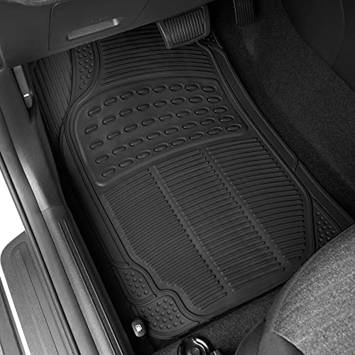 BDK ProLiner Floor Mats for Cars Trucks SUV, Black 3Piece Heavy Duty