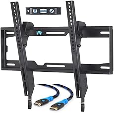 Mounting Dream MD2268-MK TV Wall Mount Tilting Bracket for Most 26-55 Inch LED, LCD and Plasma TVs up to VESA 400 x 400mm and 100 LBS Loading Capacity, 6 FT HDMI Cable and Torpedo Level