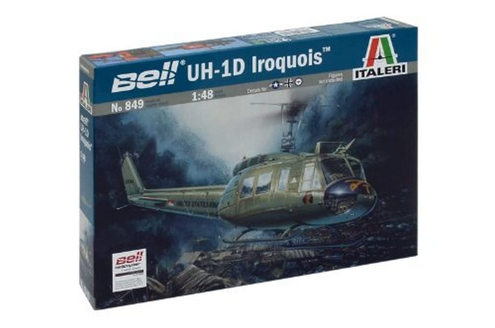 Italeri 510000849-1:48 UH-1D Slick Aeroplane, Not Painted