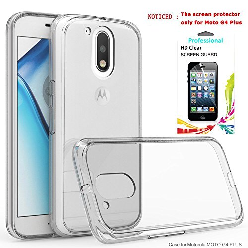 Moto g4 / g4 plus clear case with hd screen protector, …