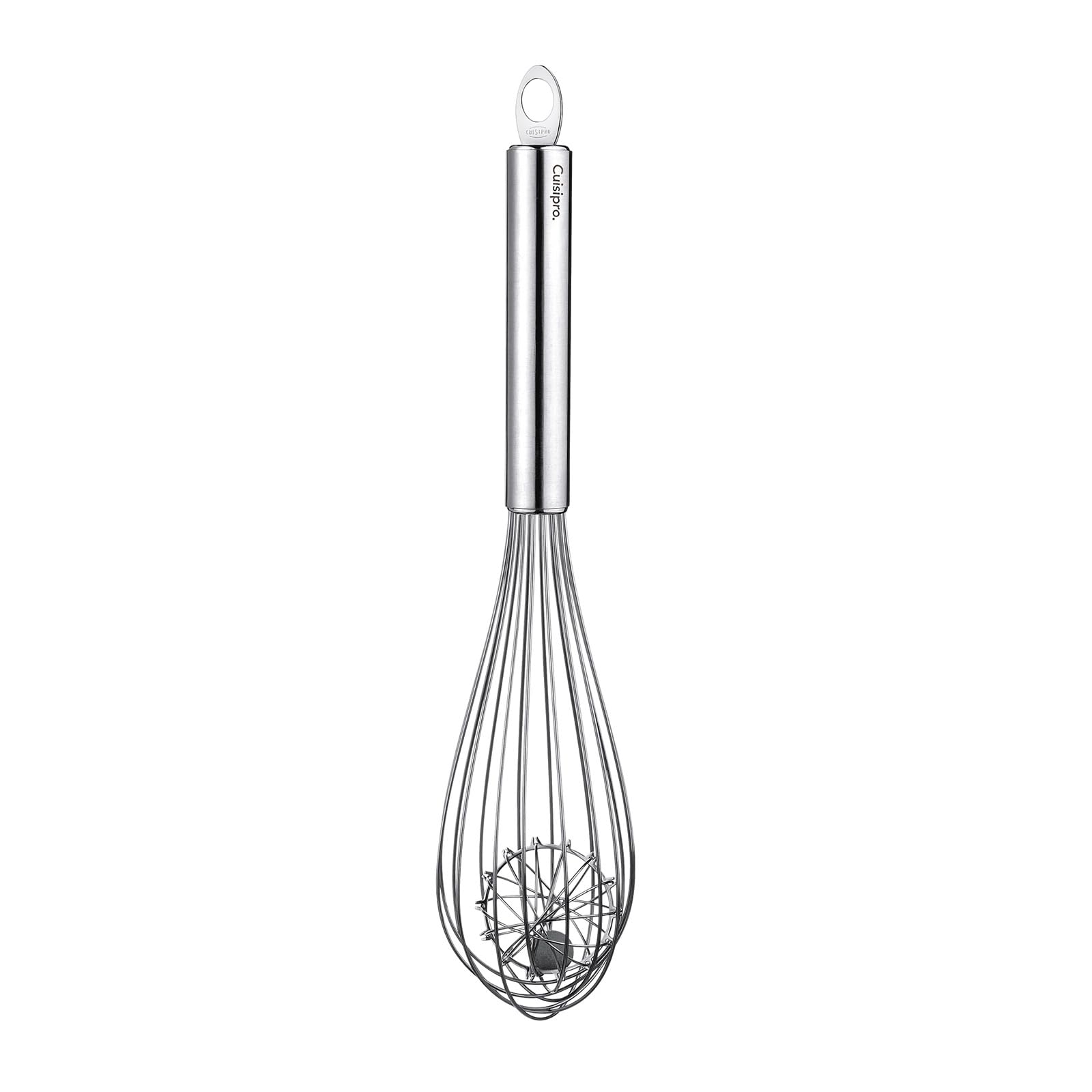 Cuisipro Duo Whisk with Wire Ball, Stainless Steel, For Whipping, Extra Aeration, 12”, 30.5cm, Silver