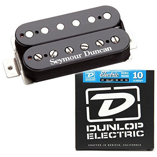 Seymour Duncan TB-4 JB Trembucker Humbucking Electric Guitar Pickup (Black) w/ Strings