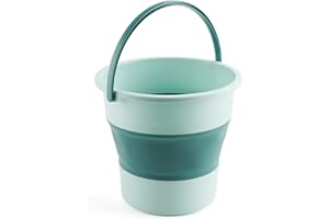 Collapsible Water Bucket, 10L Portable Folding Water Container, Multifunction Foldable Round Tub Water Pot for Fishing, Campi