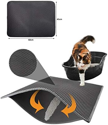 Conemi Double-Layer Cat Litter Mat Trapper Foldable Pad Pet Rug EVA Foam Rubber (M)