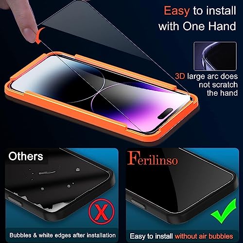 Ferilinso 3 Pack Screen Protector for iPhone 14 Plus iPhone 14 Pro Max