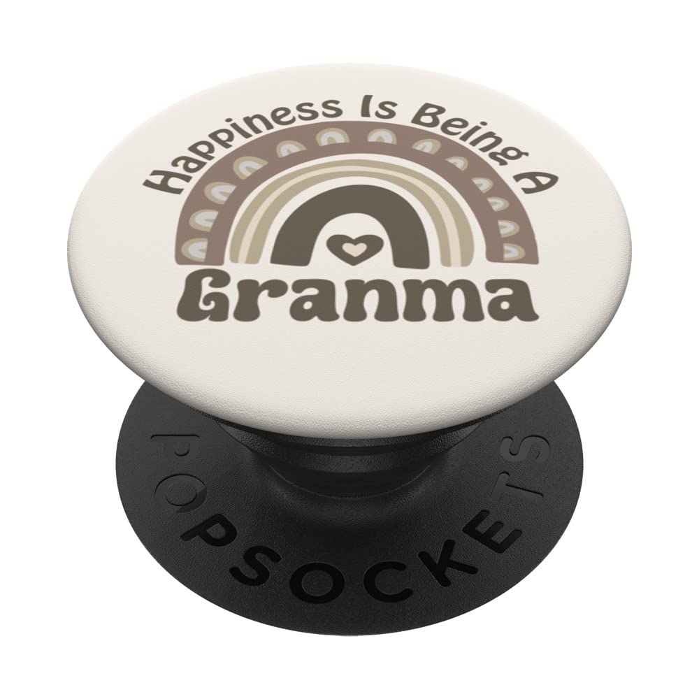 Happiness Is Being A Granma Boho Rainbow Personalized Name PopSockets Swappable PopGrip