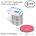 FEYG Rare Earth Magnets, 6Pcs Extra Strength Neodymium Disc Magnet with Adhesive Backing for DIY & Fridge Magnet - 1.26”D x 1/12”H