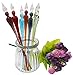 Raylinedo® Hot Sale Handmade Crystal Glass Dip Pen Glass Calligraphy Dip Pen Glass Signature Pen Business Present Black