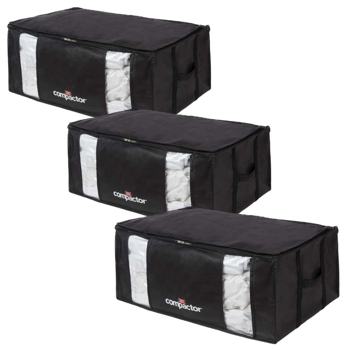 Photo 1 of Compactor 3D Vacuum Storage Bag XXL, Polypropylene + Nylon, Space Saver Vacuum Storage Bags, Ultimate Storage Solution, Black Semi-Rigid Box | 3 pack