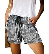Elapsy Prattern Short Comfy Drawstring Casual Elastic Waist Pocketed Shorts
