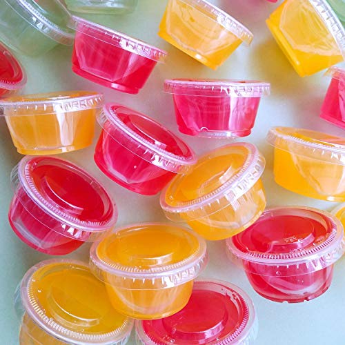 TashiBox 200 Sets 3.25 Ounce Disposable Plastic Jello Shot Cups with