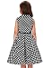 Grace Karin Girls Retro Sleeveless Lapel Collar Polka Dots Dresses