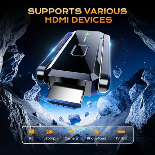 Transmisor y Receptor inalámbrico HDMI actualizado 150 M/500 pies, 4 K Decode 1080P a 60 Hz, Salida de vídeo Ultra HD, Plug & Play para transmisión de vídeo y Audio de PC/proyector/TV Box al Monitor