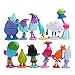 Evursua 12pcs Trolls Toys Poppy Troll Doll Mini Figures Cake Toppers for Kids Party Favor