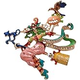 Rhinestone Witch Broom Brooch Pin for Women Unisex AB Crystal Red Green Pink Pumpkin Ghost Brooches Lapel Pins Suit Collar Dress Accessories Vintage Scarf Decoration Christmas Halloween Jewelry