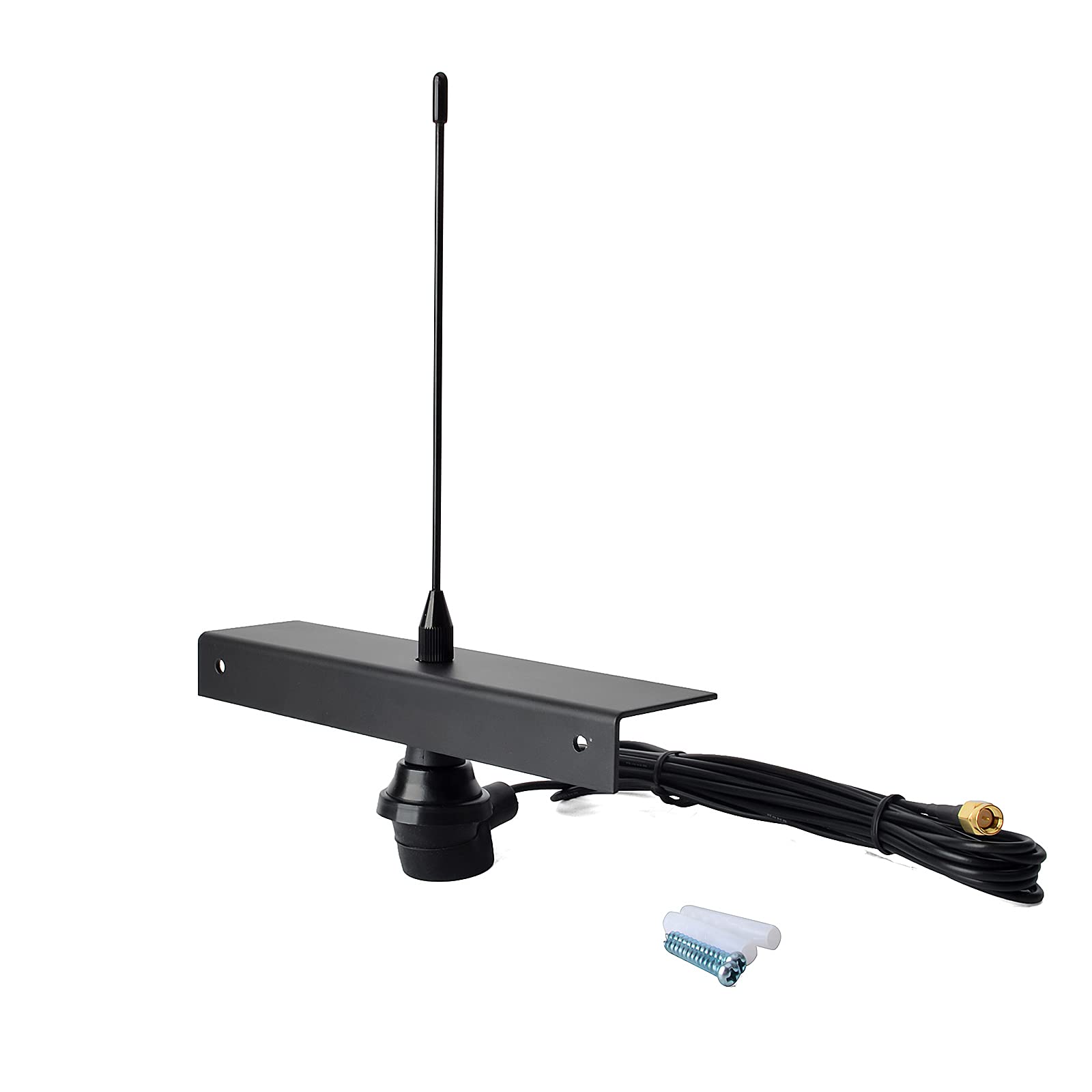 HYS 433Mhz Outdoor Fixed Antenna Base Station Aerial 50W/2M(6.6ft) RG174U Coaxial Cable SMA-J Connector and Mounting Bracket