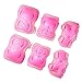eNilecor Kid's Knee Pads Wrist Roller Elbow Blading Blades Pad Guards for Skating as Girls Birthday, Christmas Gift Pack of 6