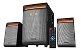Sykik SP3316BT, Powerful 42W RMS, Wireless Bluetooth Connection. High tech metal grill covers. SD, USB and RCA in-put ports. Built-in FM radio with LED display. Full function remote control.