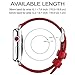 Fullmosa Compatible Apple Watch Band Leather 49mm 46mm 45mm 44mm 42mm 41mm 40mm 38mm for iWatch Ultra2/Ultra/SE/SE2/Series 10/9/8/7/6/5/4/3/2/1,42mm/44mm/45mm/46mm/49mm Red + silver buckle