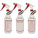 Mighty Gadget (R 3 Pack of 32 oz Premium Quality Empty Chemical Resistant Spray Bottle with No Clogs, Leak Proof Sprayers 40% More Spray Power