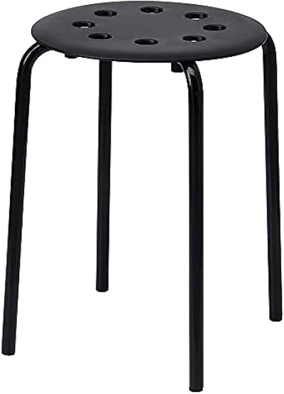 IKEA MARIUS Stool Black – Stackable, Maximum 100 kg