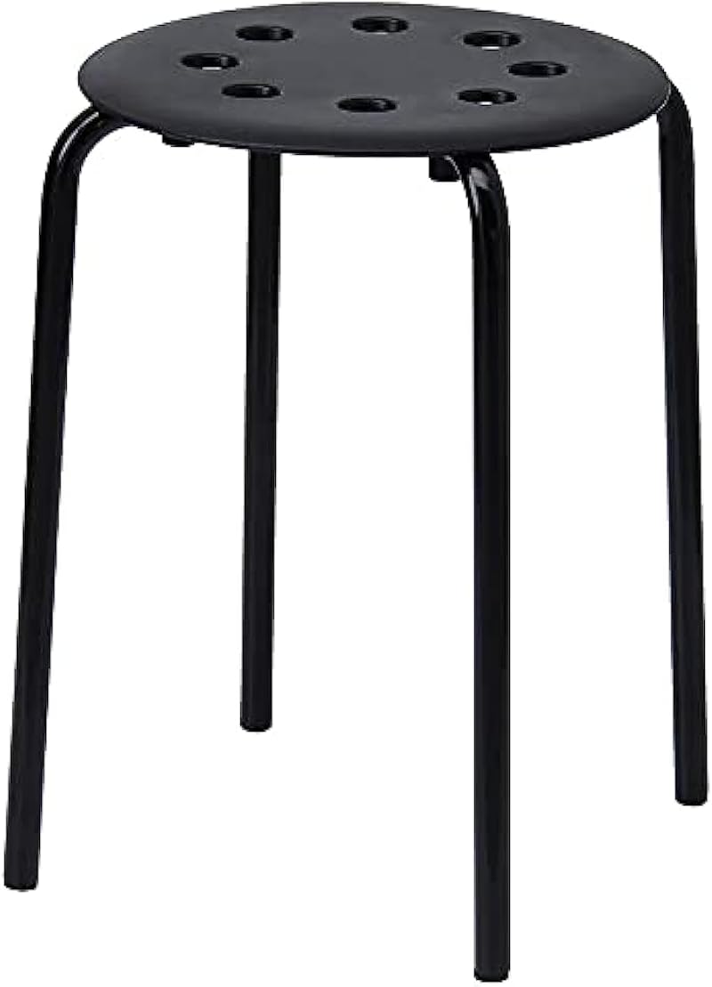IKEA MARIUS Stool Black – Stackable, Maximum 100 kg