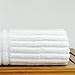Bare Cotton Luxury Hotel and Spa Bath Towels, Striped, White, Set of 4