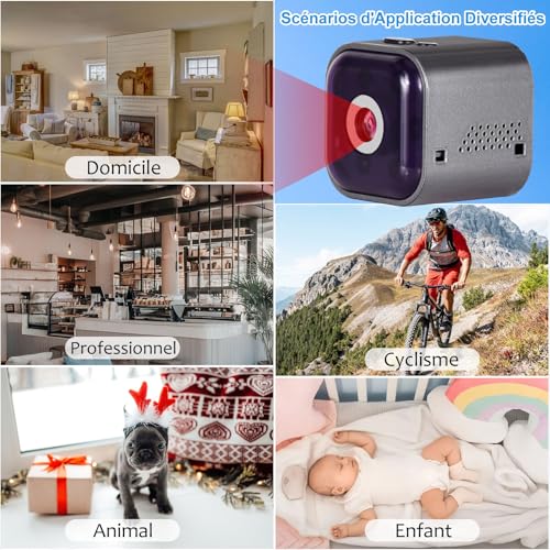 Caméra Espion Miniature 1080P,Caméra Surveillance WiFi Intérieur sans Fil - Mini Caméra Espion avec Vision Nocturne,Détection de Mouvement et Audio Bidirectionnel en Temps Réel par Application Mobile