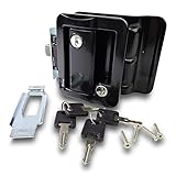 RV Travel Trailer Entry Door Lock Polar Black Paddle Deadbolt