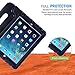 HDE Case for iPad 9.7-inch 2018/2017 Kids Shockproof Bumper Hard Cover Handle Stand with Built in Screen Protector for New Apple Education iPad 9.7 Inch (6th Gen) / 5th Generation iPad 9.7 - Black