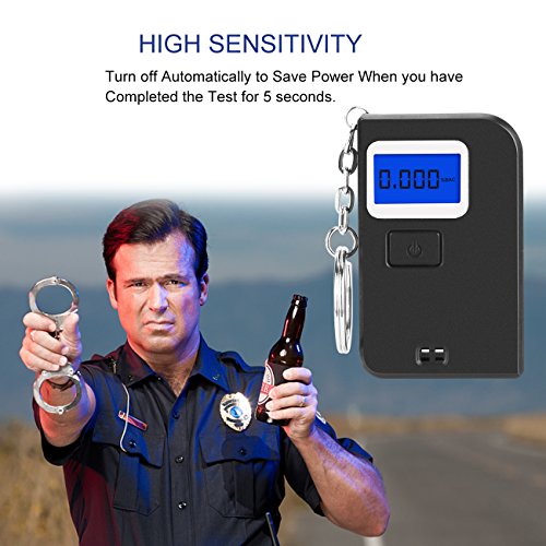 Breathalyzer, Portable Digital Breath Alcohol Tester LED Screen With 3 Mouthpieces for Home Use