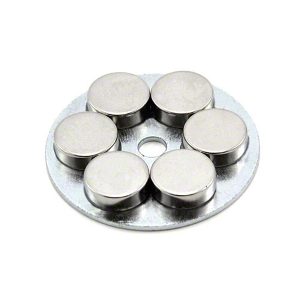 Medium Pole Limpet Magnet for Semi-Permanent Attachments - 50mm Dia x 7mm Thick x 6mm Hole - 55kg Pull